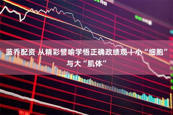 蓝乔配资 从精彩譬喻学悟正确政绩观丨小“细胞”与大“肌体”